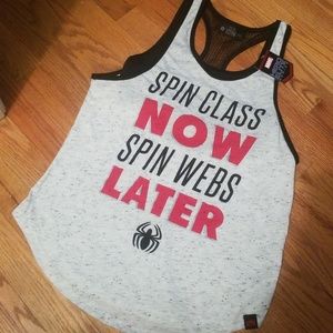 Spiderman Spinning tank with built in bra
